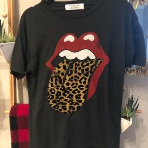 Free People oversized Rolling Stones tee